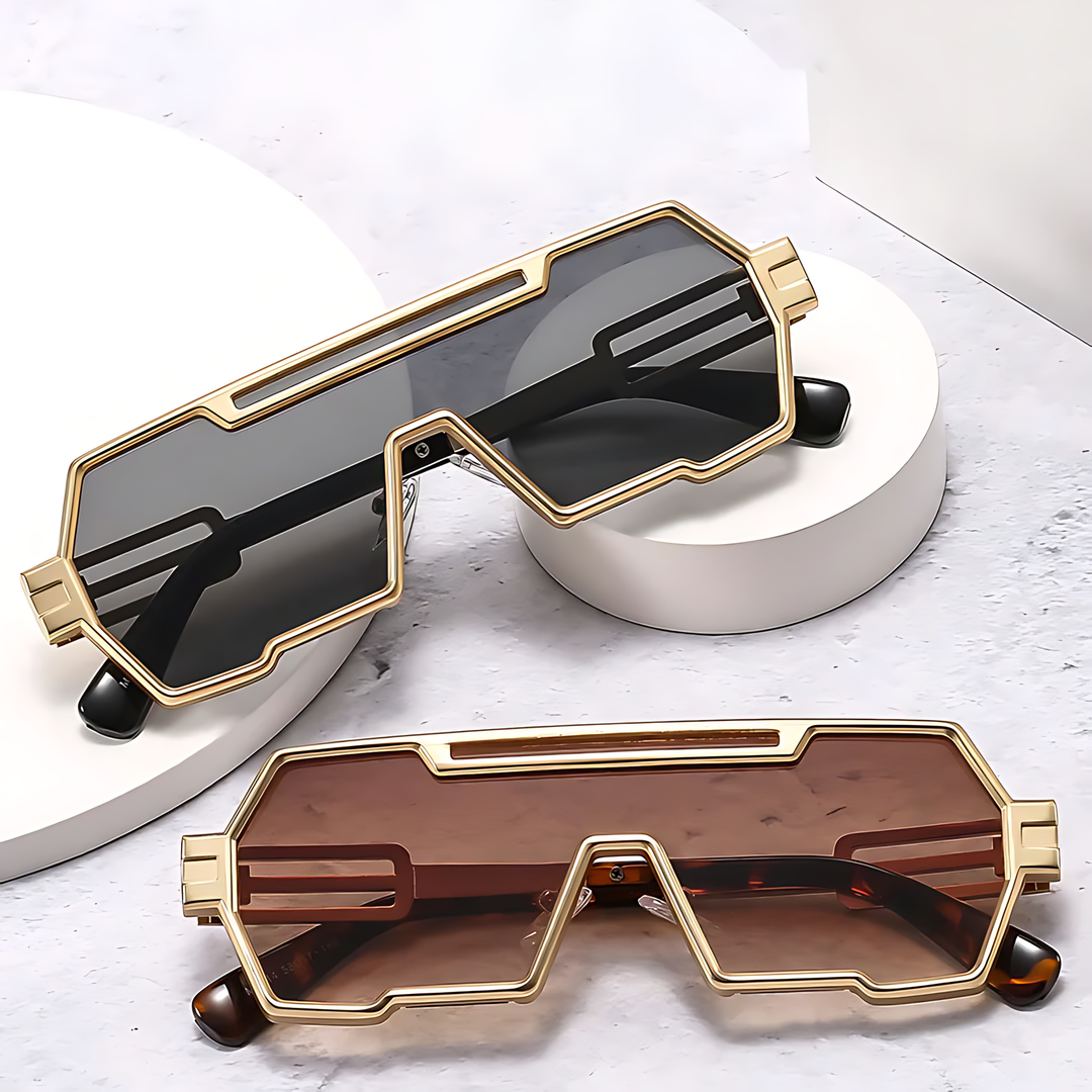 Steampunk Metal Square Sunglasses