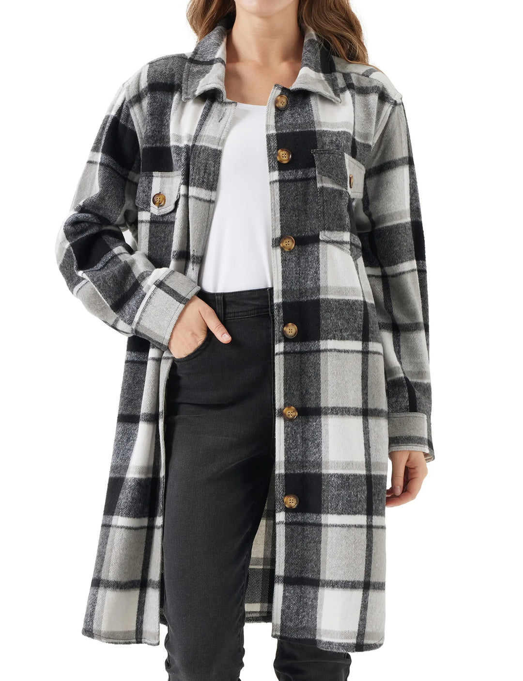 Clara Checkered Shacket