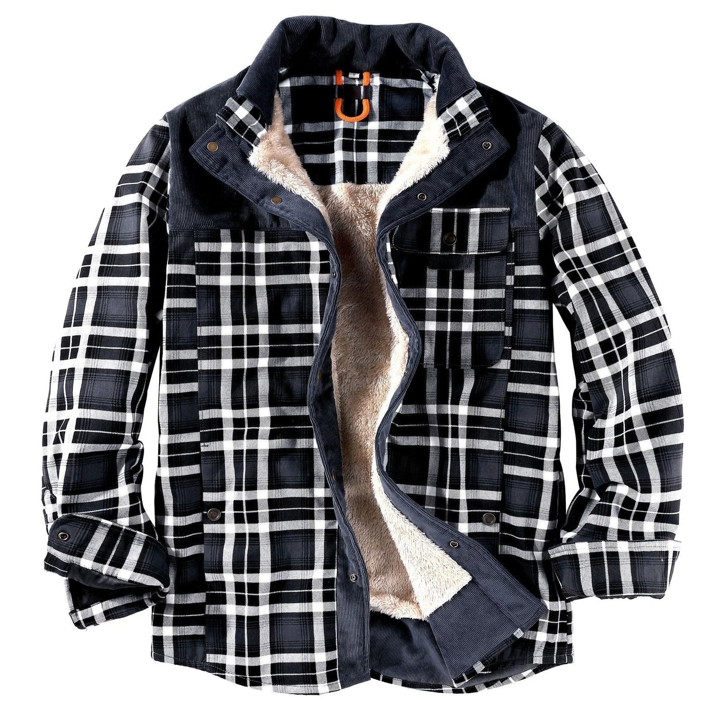 Plaid Flare Fleece Shirt Jacket