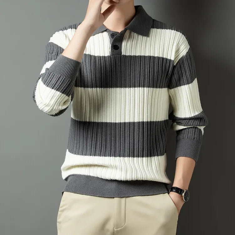 Monterey Classic Striped Knit Polo