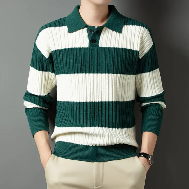 Monterey Classic Striped Knit Polo