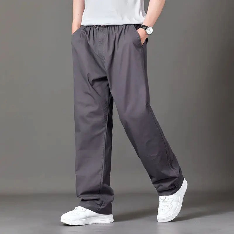 Street Style Loose-Fit Cotton Pants