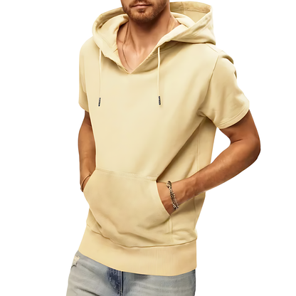 Elite Men's Short-Sleeve Hooded Performance Top