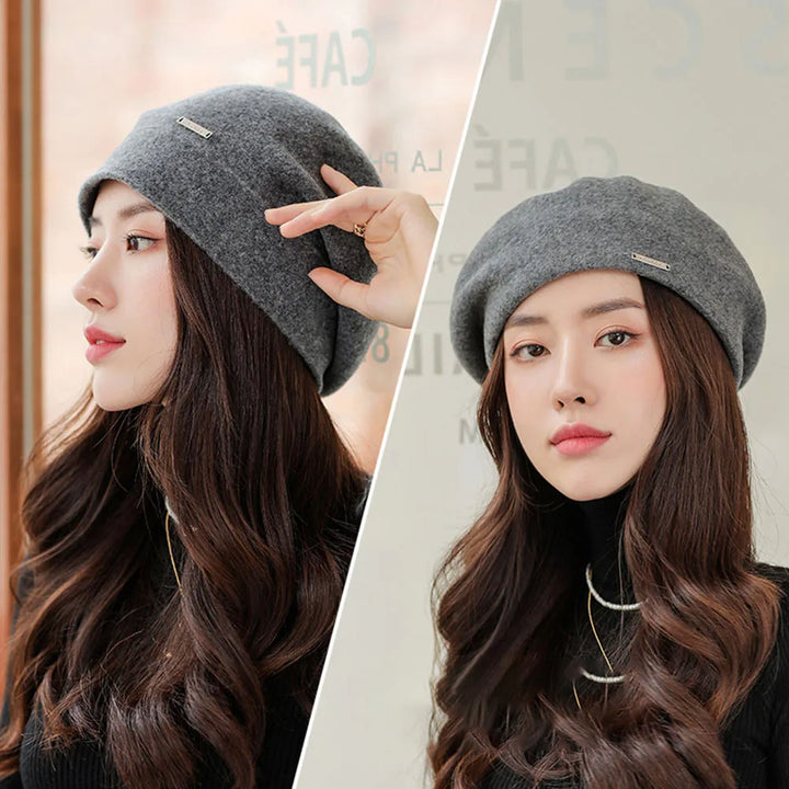 Slouchy Soft Cashmere Blend Beret