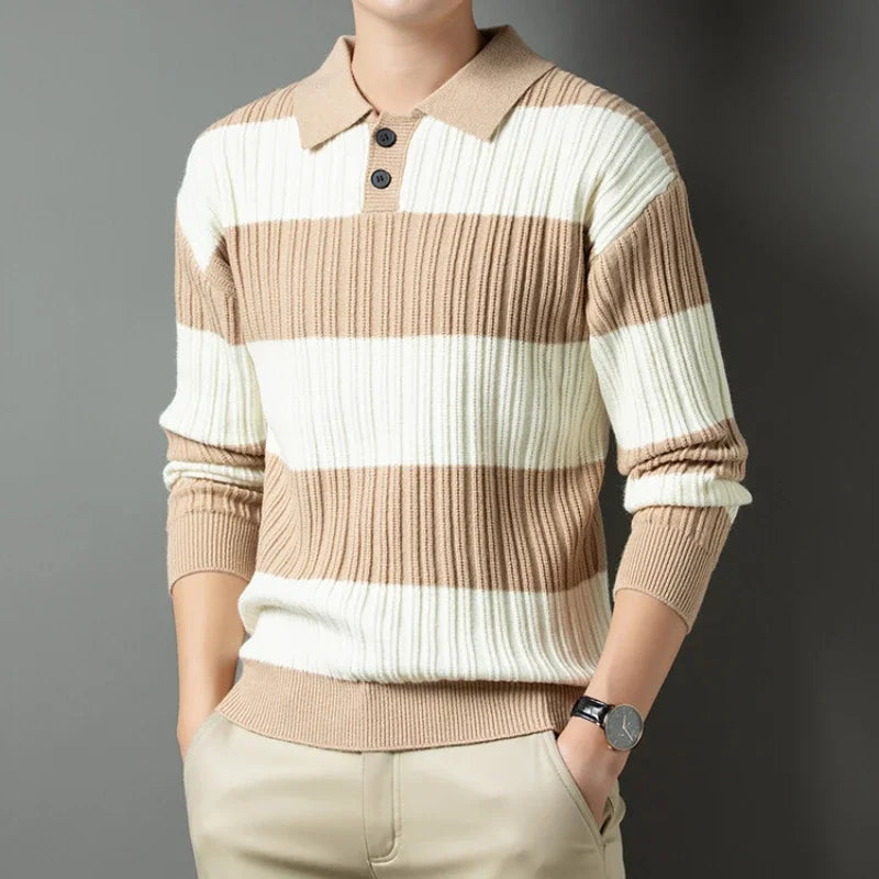 Monterey Classic Striped Knit Polo