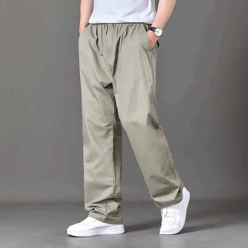 Street Style Loose-Fit Cotton Pants