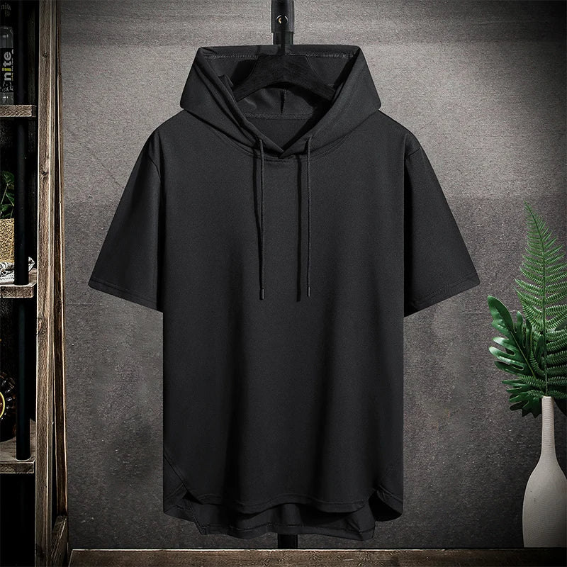 Athletic Quick-Dry Oversized Hooded T-Shirt