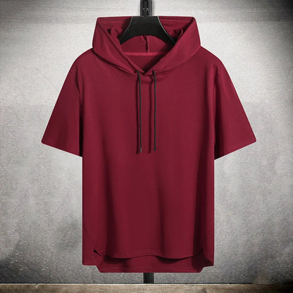 Athletic Quick-Dry Oversized Hooded T-Shirt