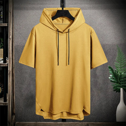 Athletic Quick-Dry Oversized Hooded T-Shirt