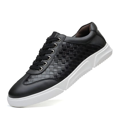 Men's Classic Woven Leather Sneakers