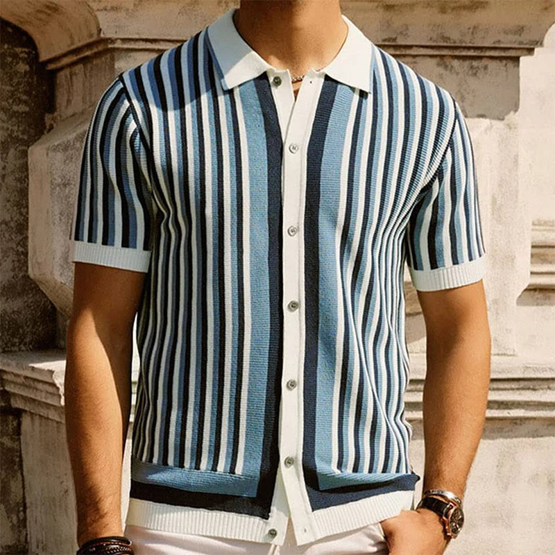 Gentleman's Stripe Premium Polo Shirt