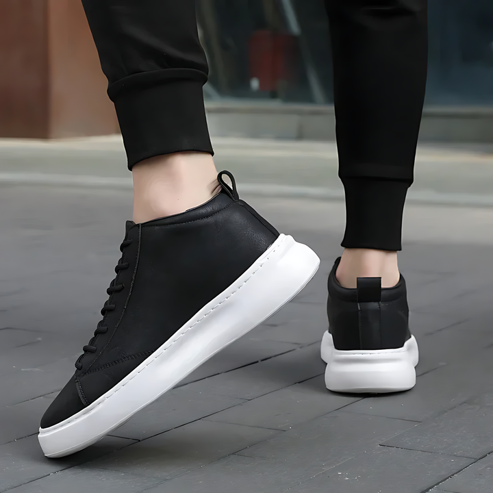 Trendsetting High Sole Lace-Up Sneakers