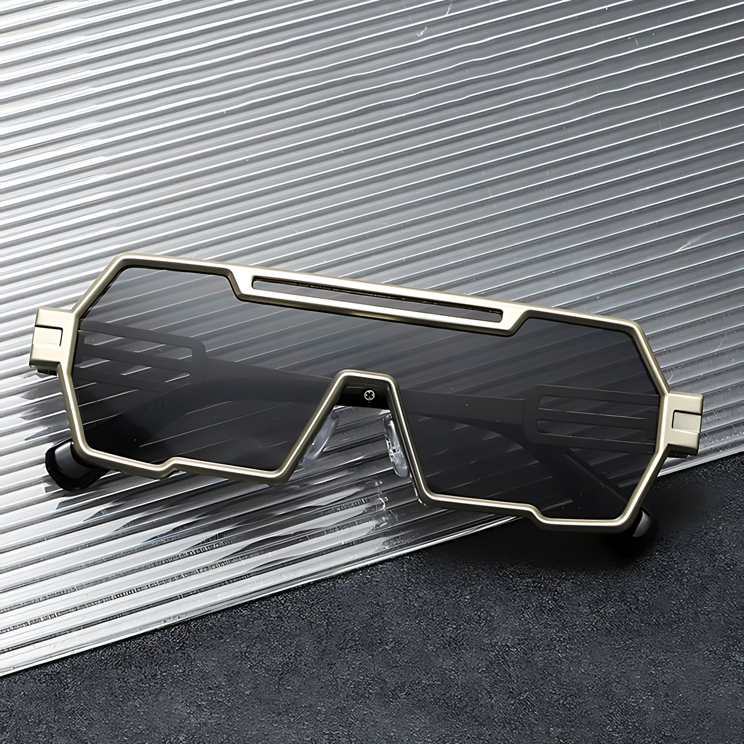 Steampunk Metal Square Sunglasses