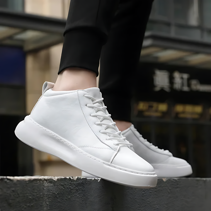 Trendsetting High Sole Lace-Up Sneakers