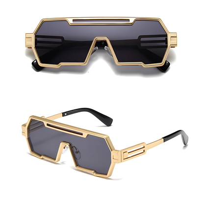 Steampunk Metal Square Sunglasses