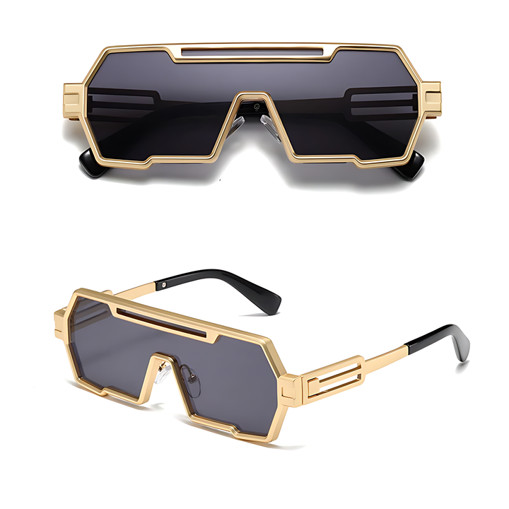 Steampunk Metal Square Sunglasses