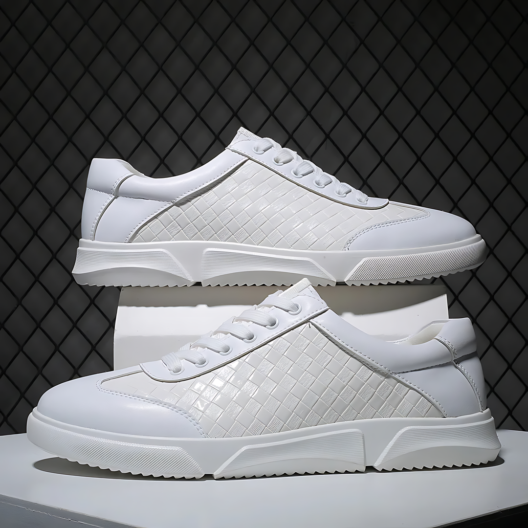 Men's Classic Woven Leather Sneakers