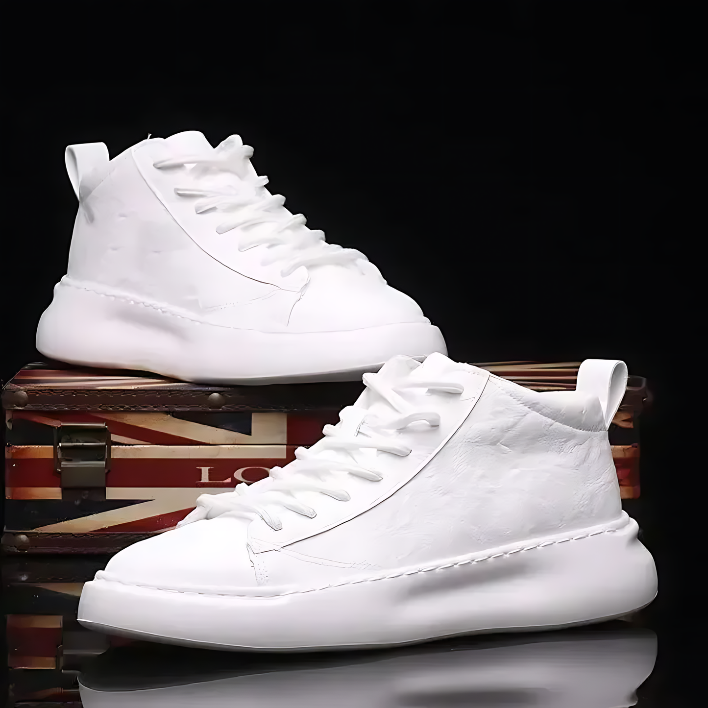 Trendsetting High Sole Lace-Up Sneakers