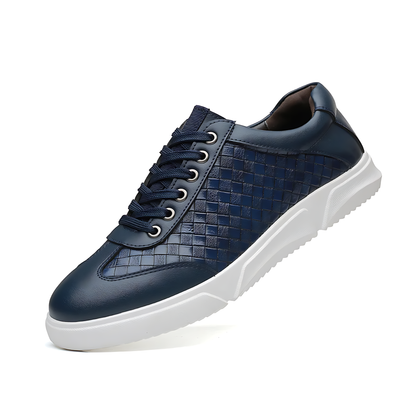 Men's Classic Woven Leather Sneakers