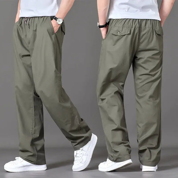 Street Style Loose-Fit Cotton Pants