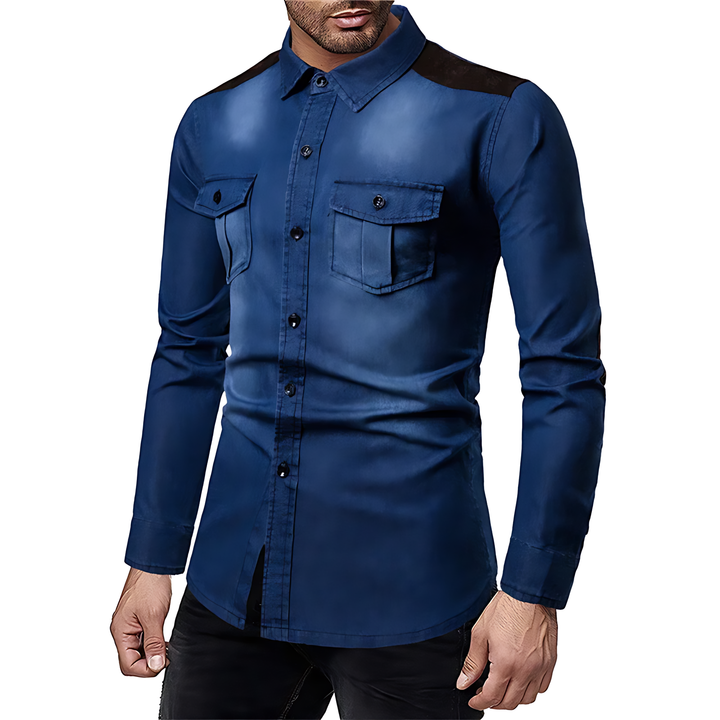 DenimBlend Men's Casual Vintage SlimFit Shirt