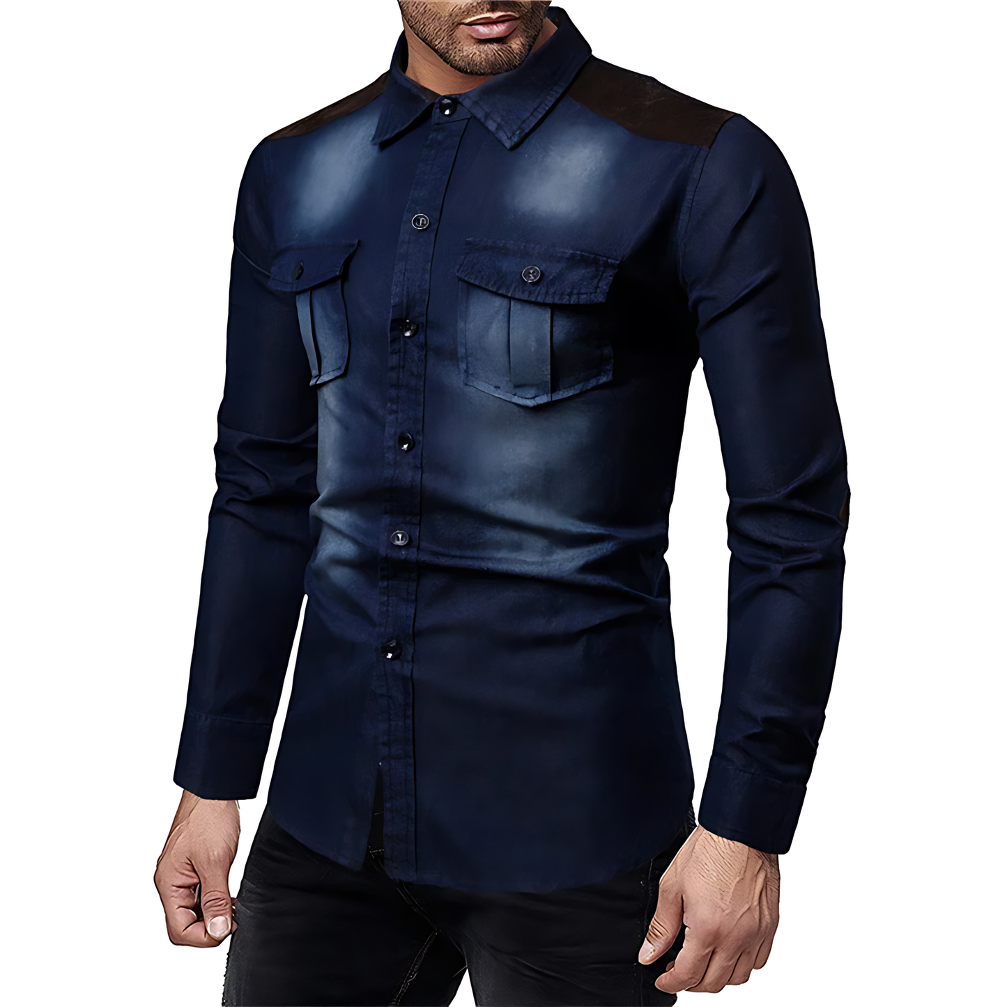 DenimBlend Men's Casual Vintage SlimFit Shirt