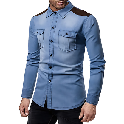 DenimBlend Men's Casual Vintage SlimFit Shirt