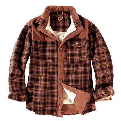 Plaid Flare Fleece Shirt Jacket