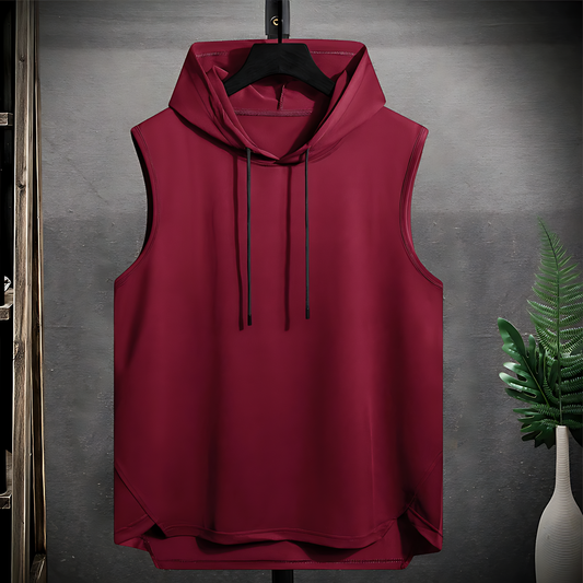 Athletic Quick-Dry Oversized Hooded Sleeveless T-Shirt