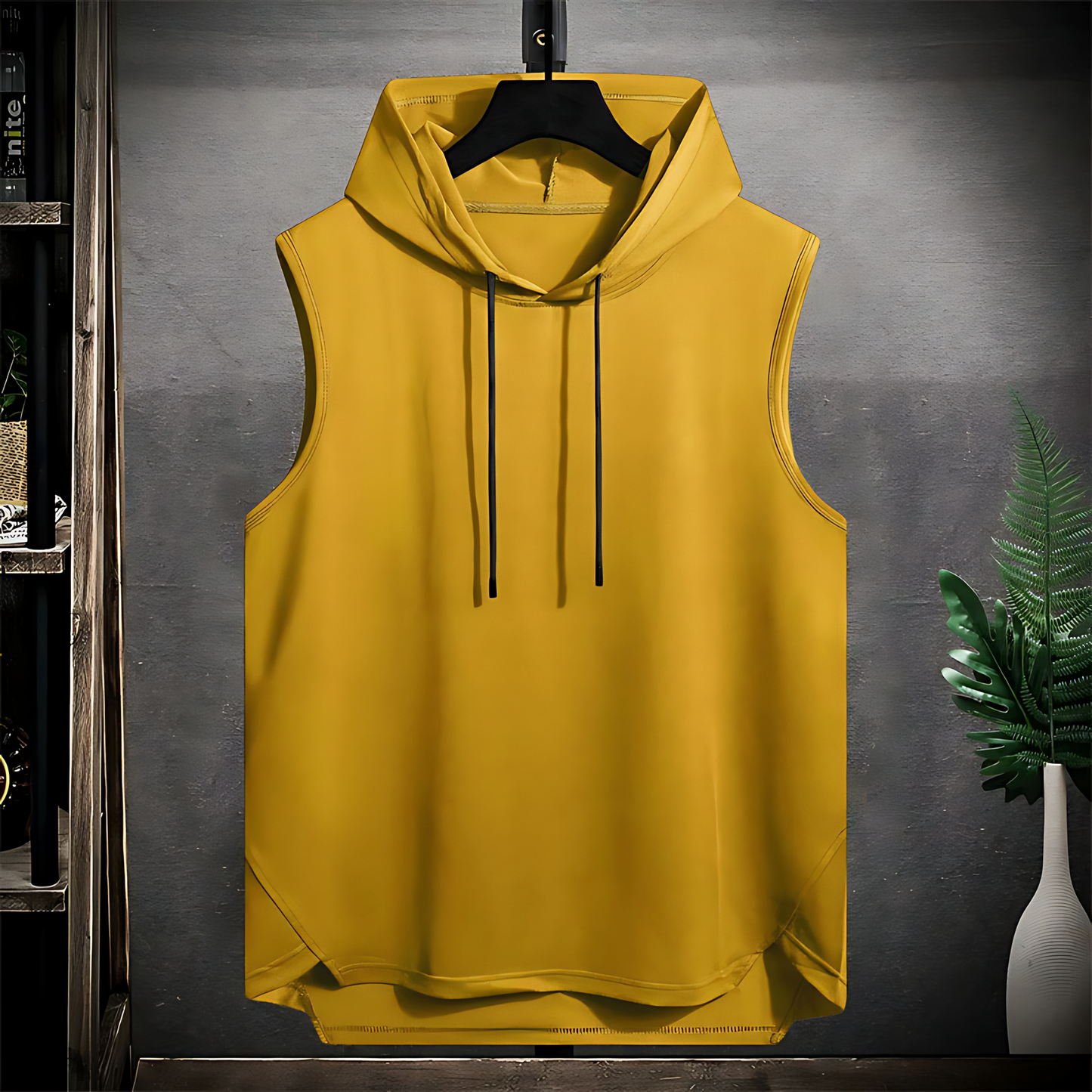 Athletic Quick-Dry Oversized Hooded Sleeveless T-Shirt