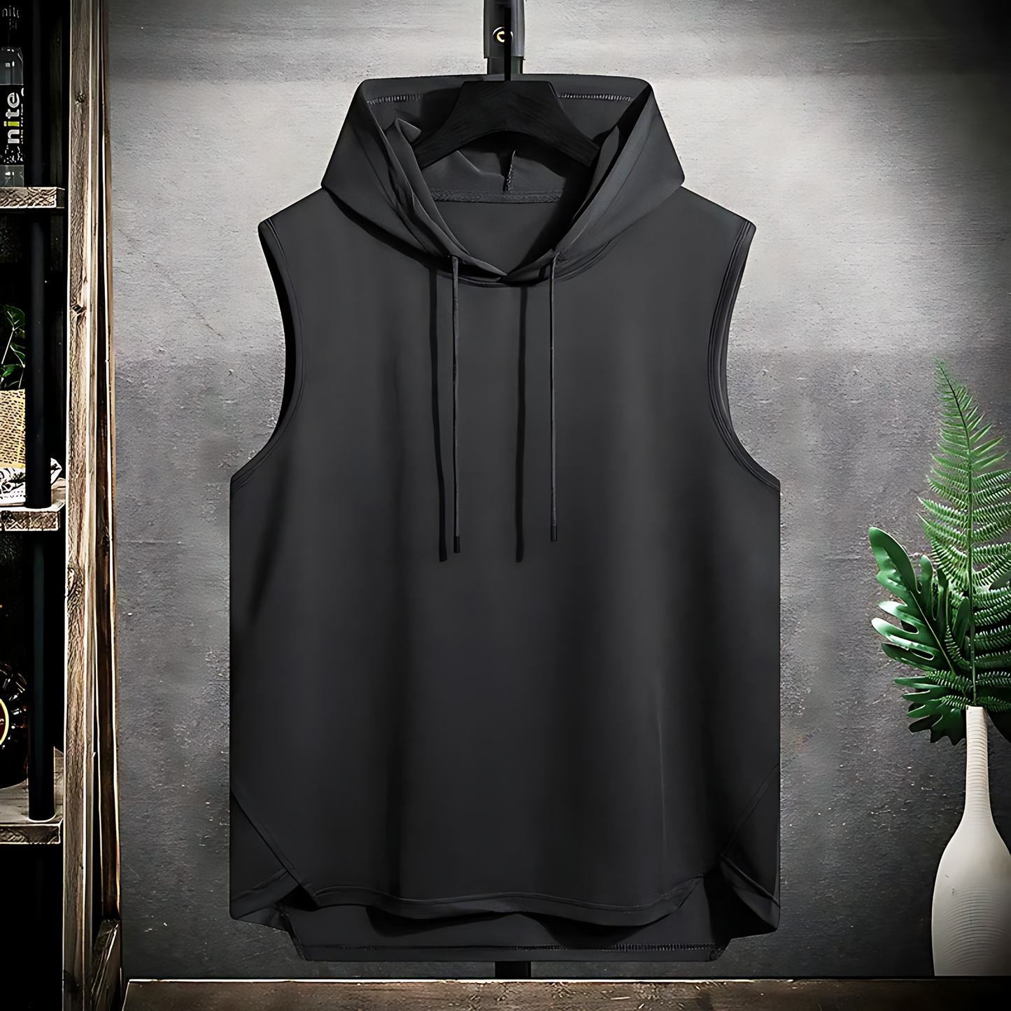 Athletic Quick-Dry Oversized Hooded Sleeveless T-Shirt