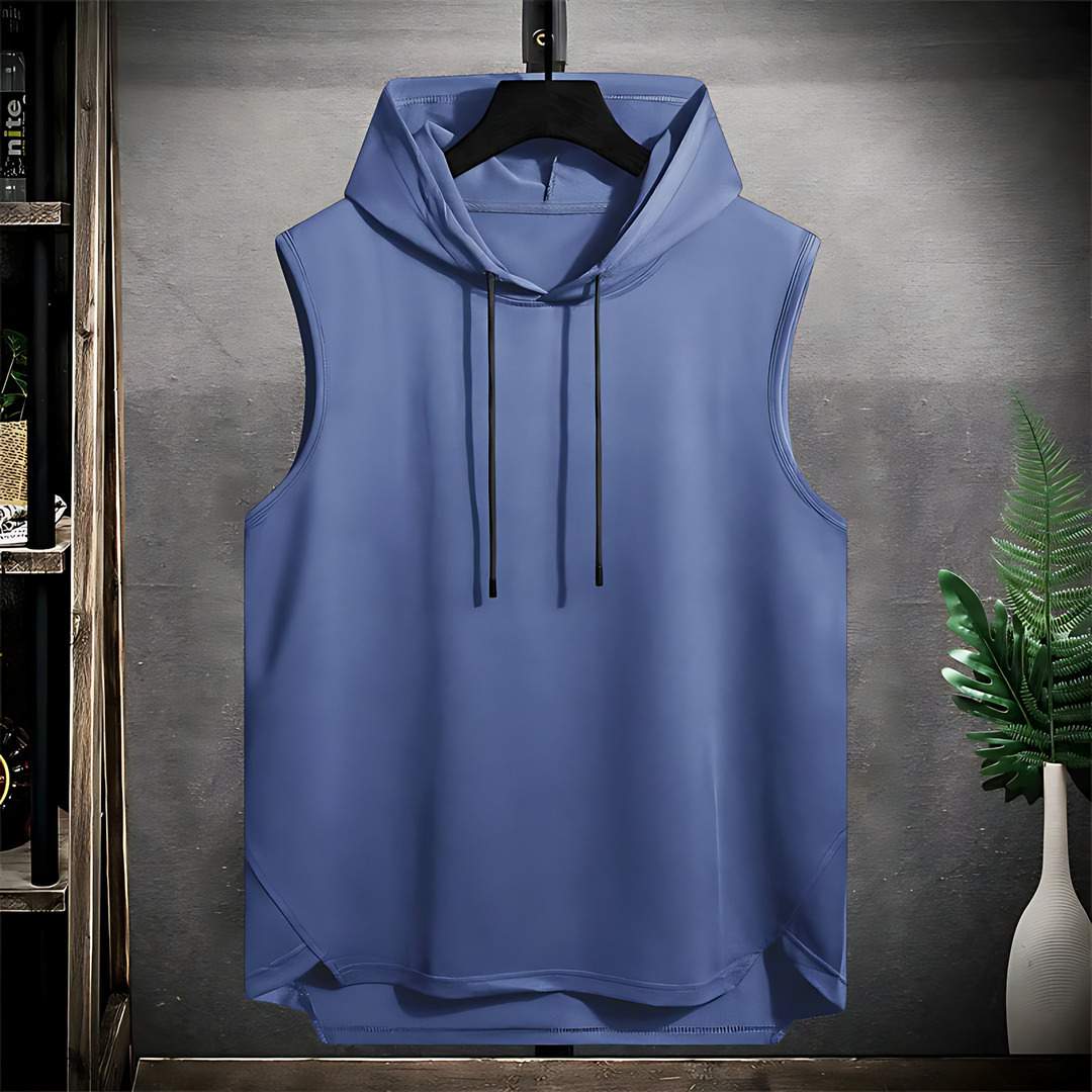 Athletic Quick-Dry Oversized Hooded Sleeveless T-Shirt