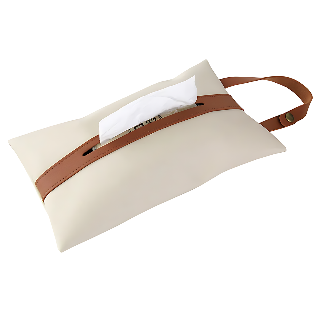 Decorative PU Leather Tissue Bag Holder