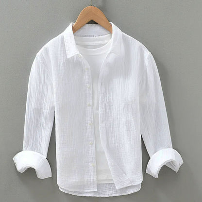 Natural Yarn Men's Cotton Shirt