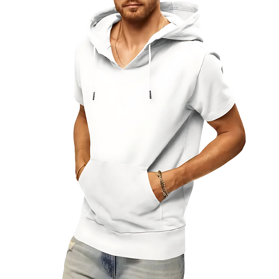 Elite Men's Short-Sleeve Hooded Performance Top